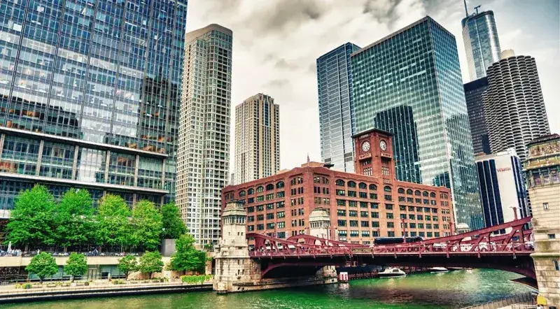 Wrigley Building seen from the Chicago River cruise
